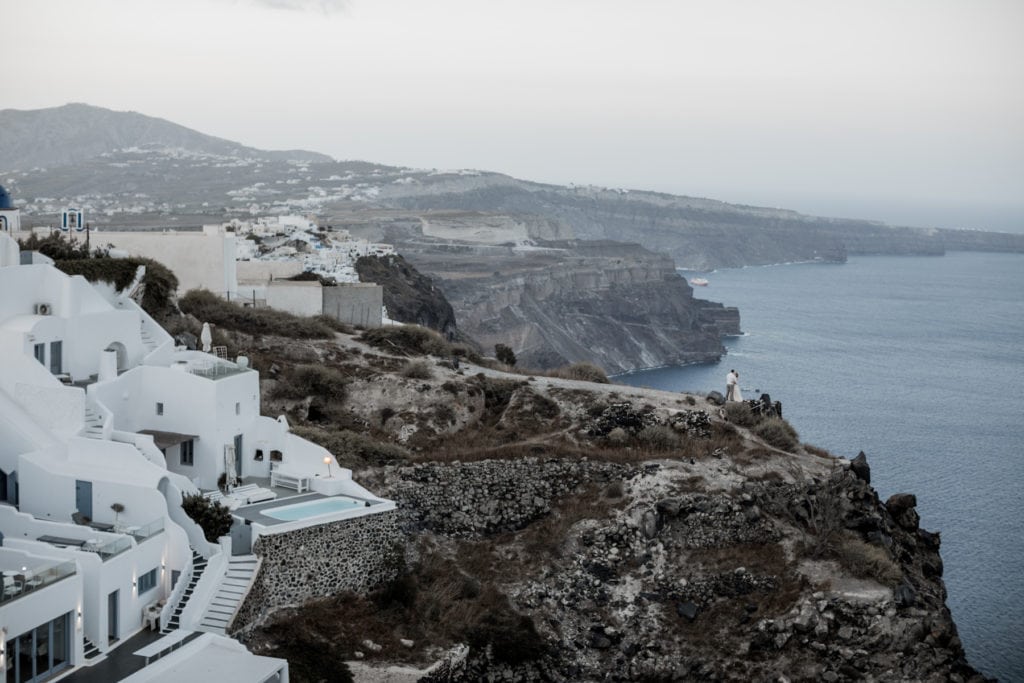 Santorini Greece cliffside villa, Cocoon Suites
