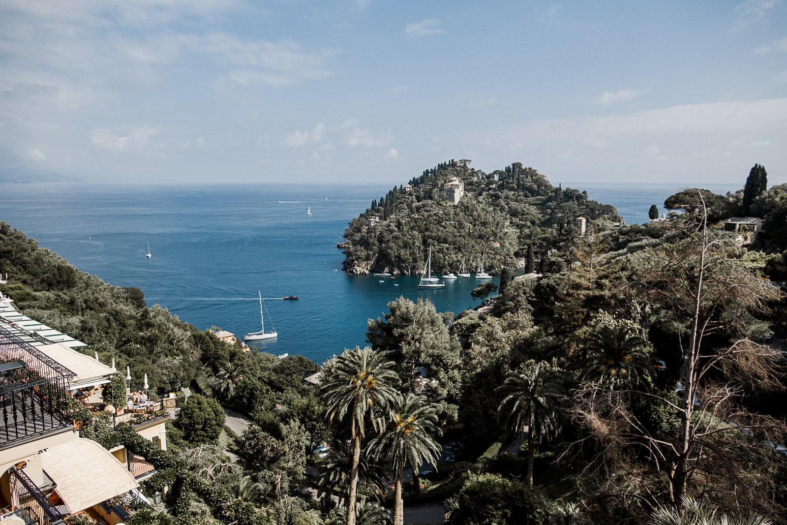 View of Portofino from Belmond Splendido Hotel in Cinque Terre