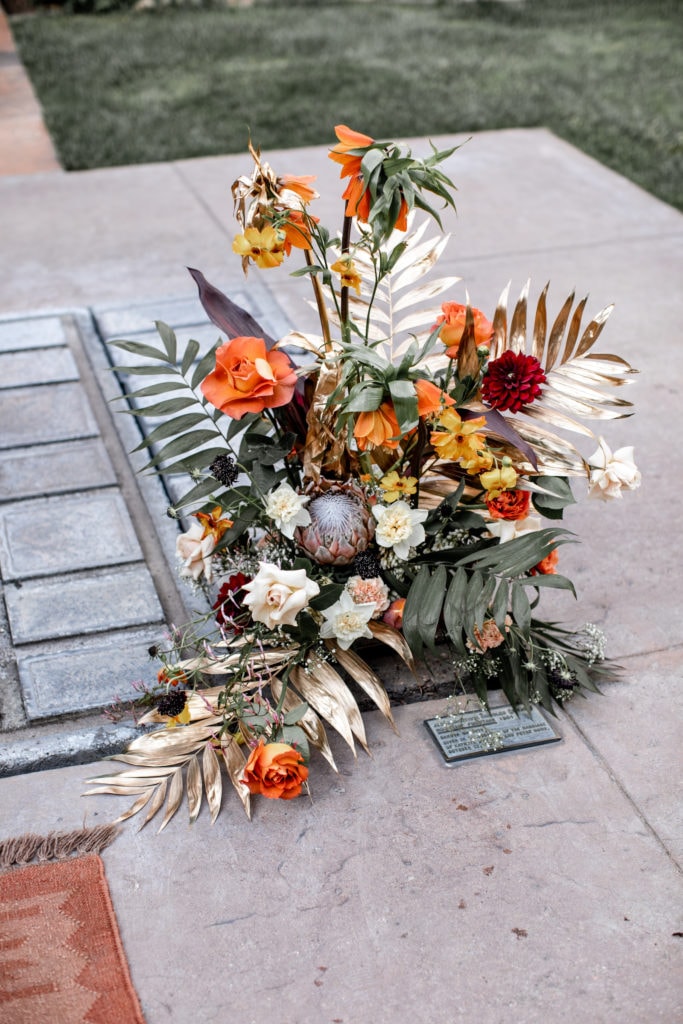 Southwestern flora for New Mexico wedding ceremony decor