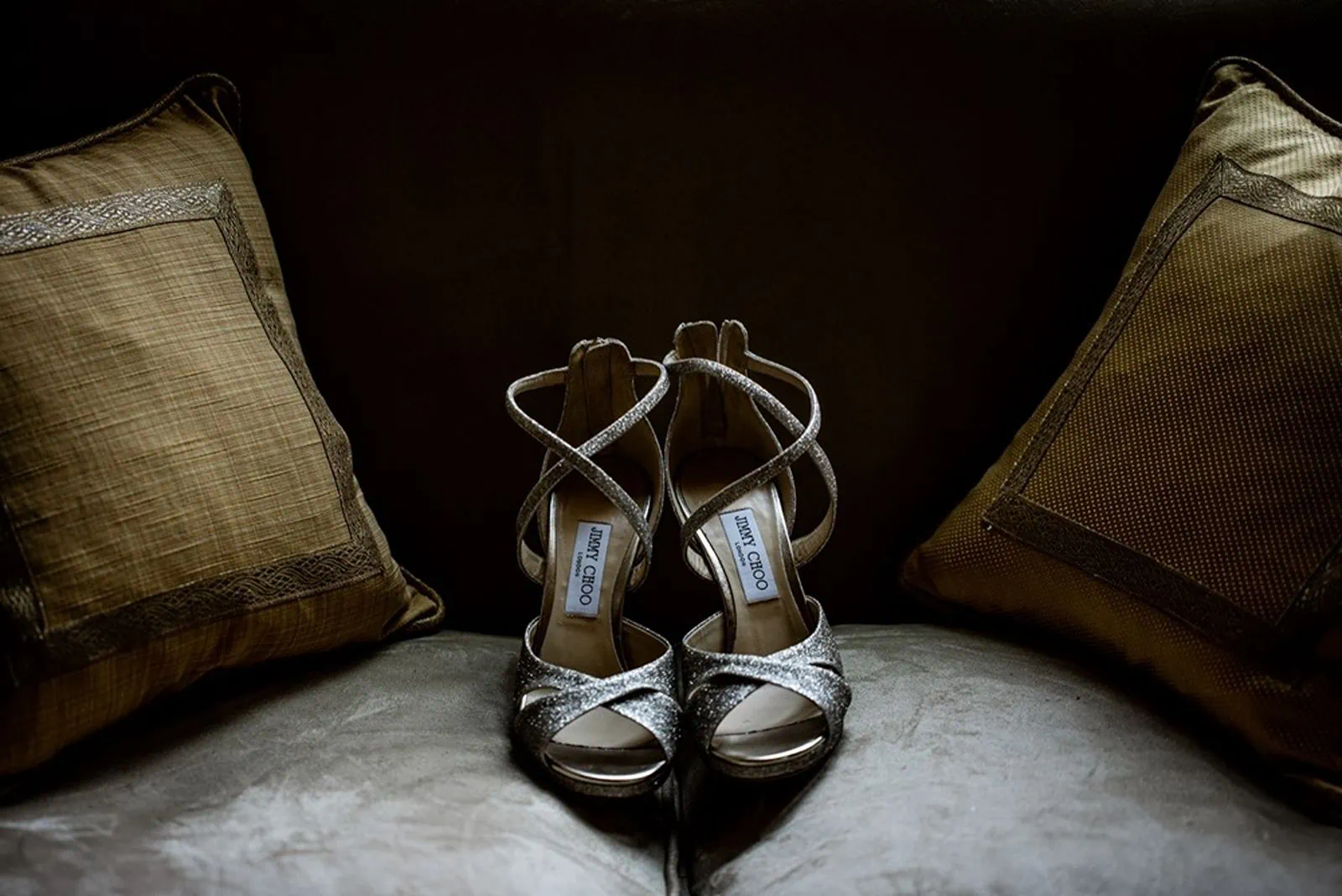Bridal Jimmy Choo high heeled sandals