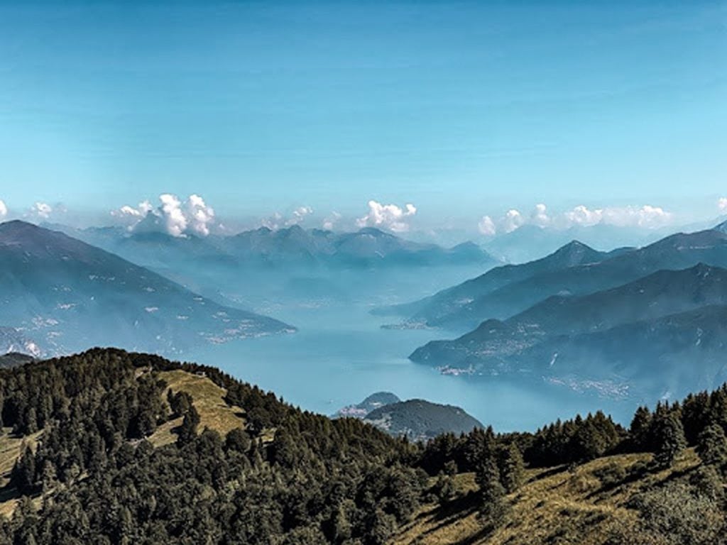 San Primo and Rifugio mountains near Lake Como