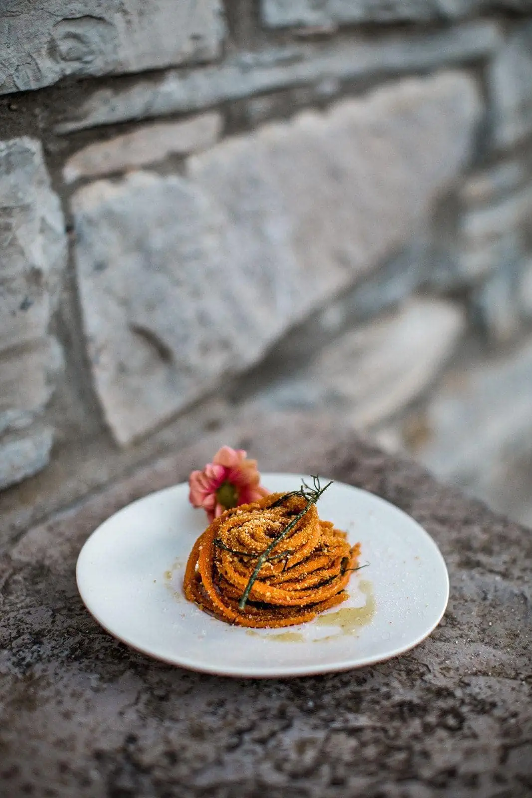Authentic Italian pasta dish created by chef at Villa Torno