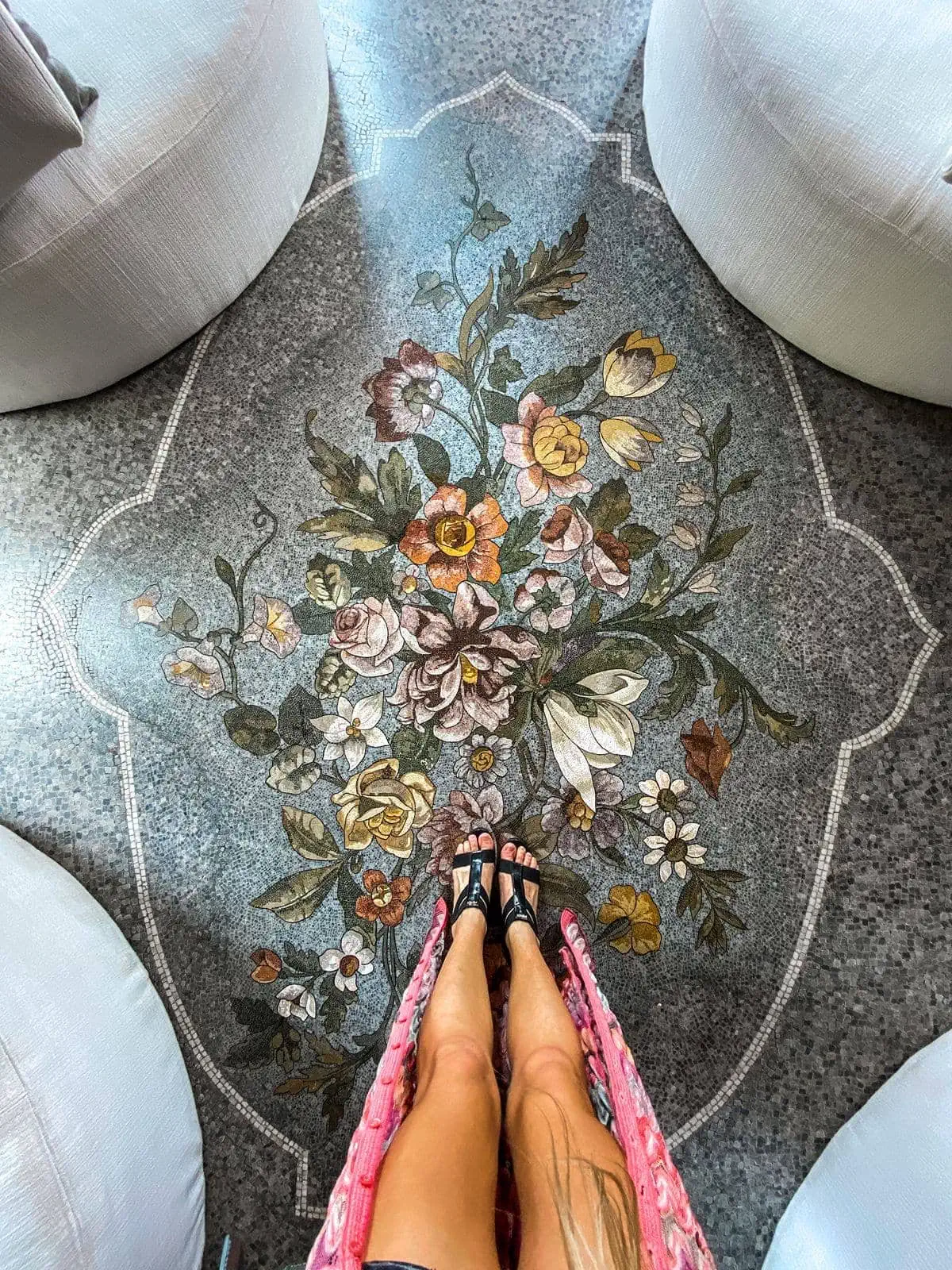 Floor motif at Grand Hotel Tremezzo