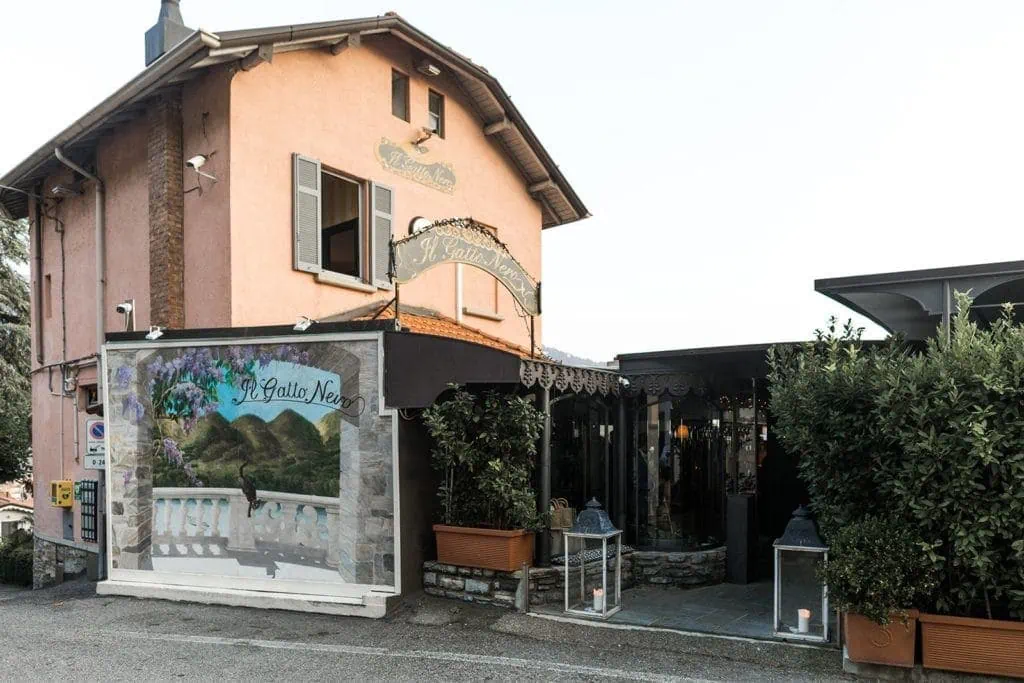 One of the best restaurants in Lake Como, Gatto Nero's location