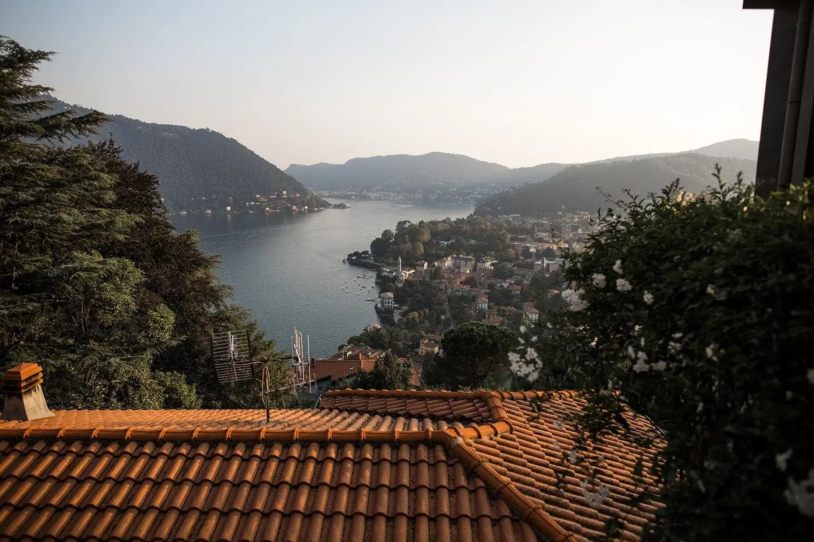 View of Lake Como from inside Gatto Nero