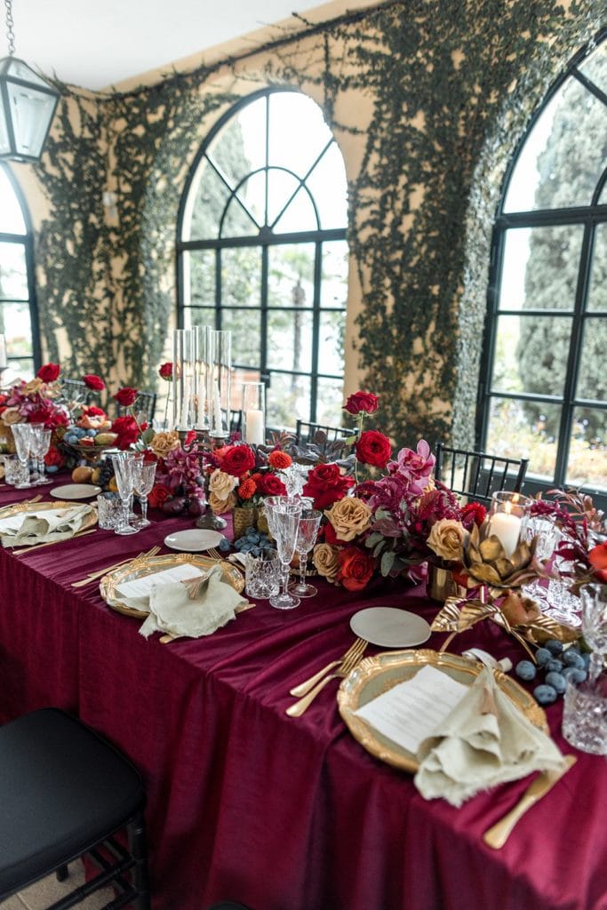 Villa del Balbianello wedding reception table