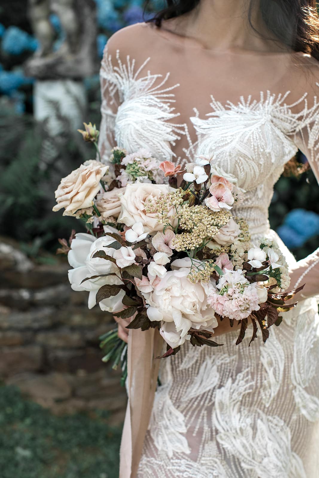 Bridal bouquet with Millanova wedding gown