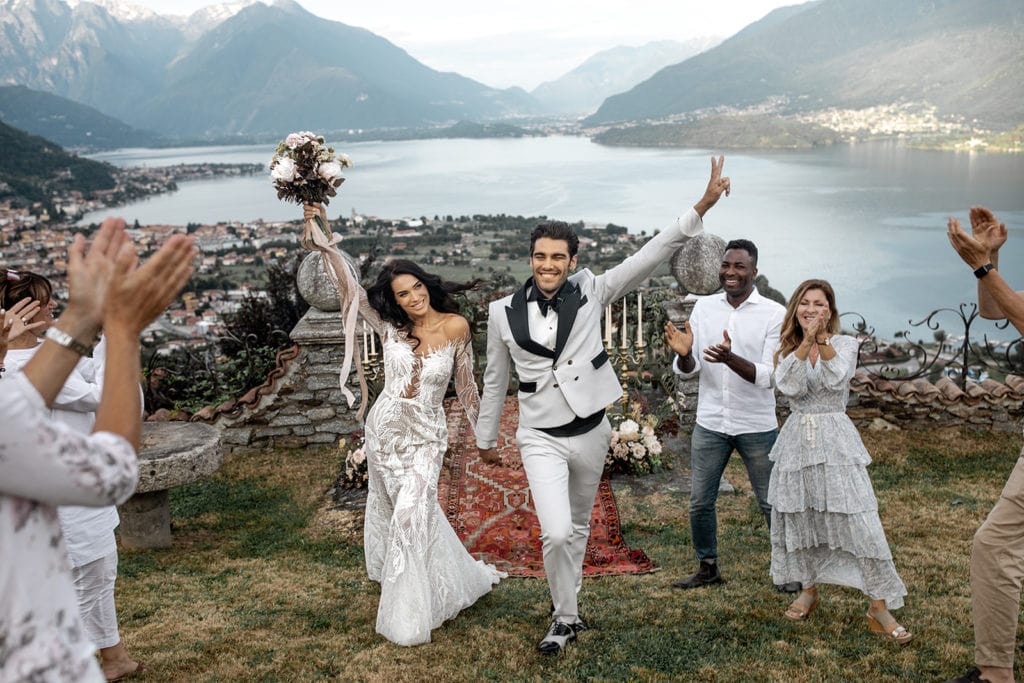 Lake Como vow renewal celebration