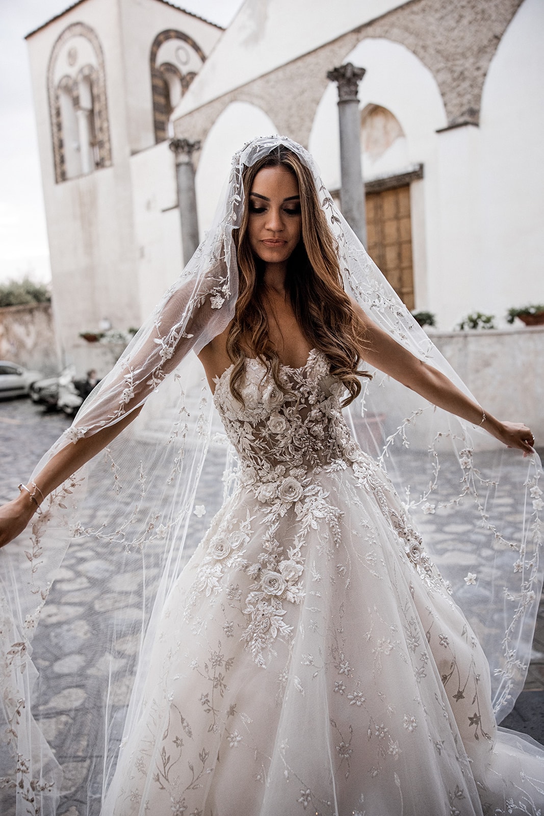 Bride wears fairytale bridal gown