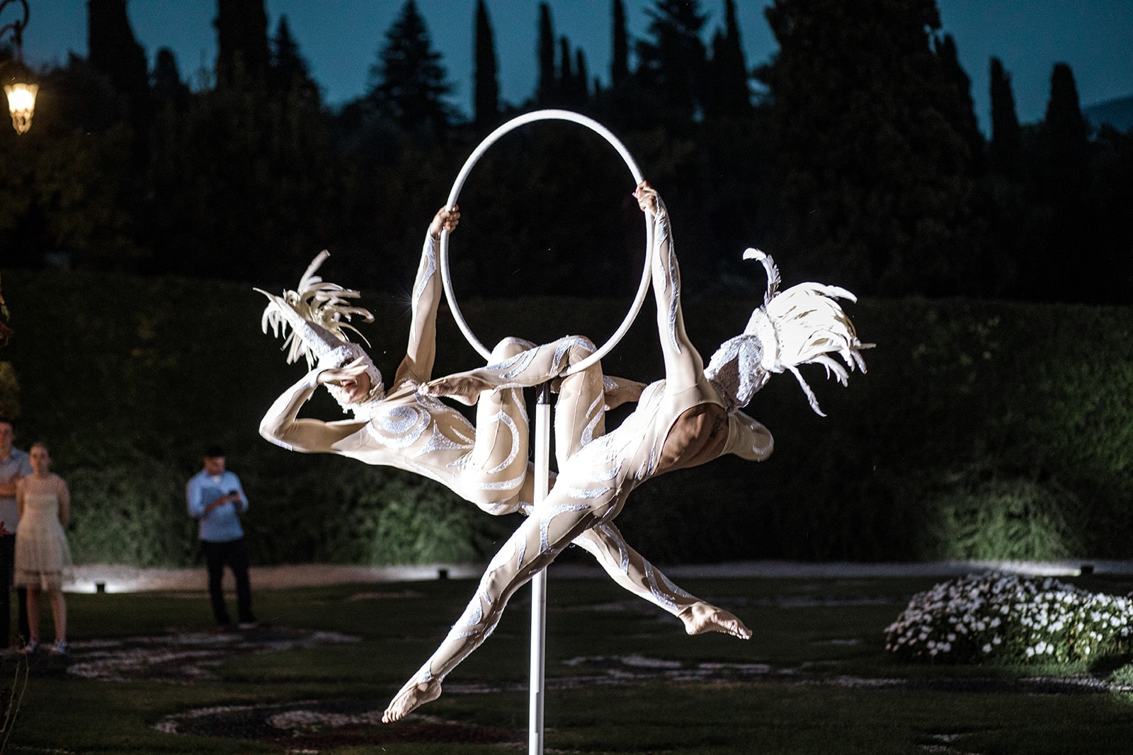 Acrobats perform at Villa Sola Cabiati