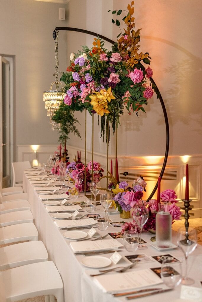 Villa Lario wedding reception design