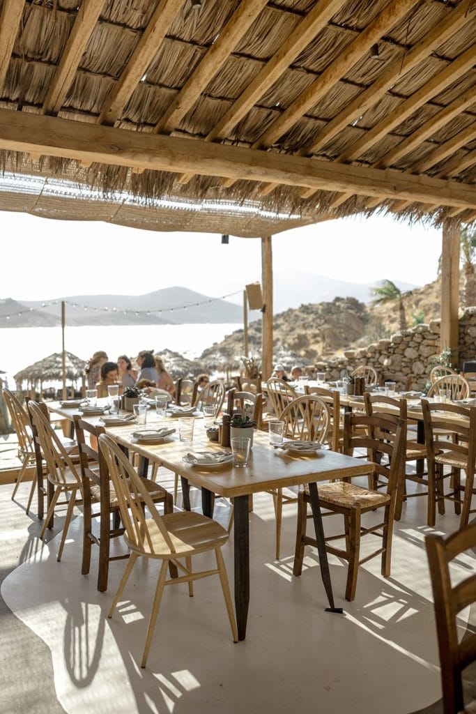 Mykonos wedding beach party restaurant