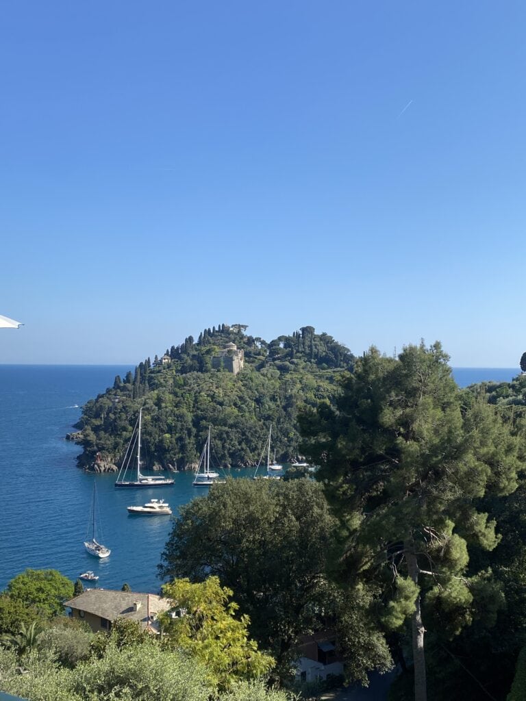 View from Hotel Splendido in Portofino, Italy