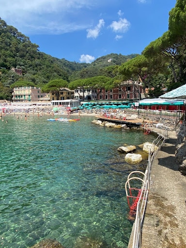 Crystal Clear water in Portofino Italy beach