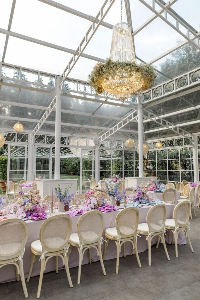 Greenhouse wedding reception venue