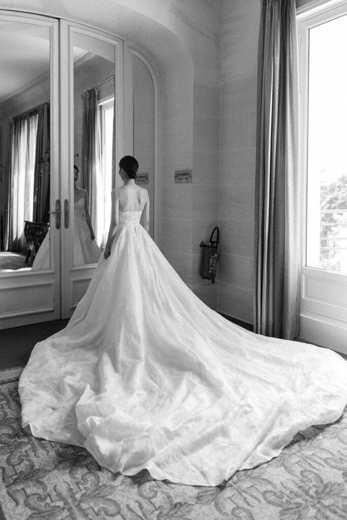 Bridal portrait ball gown wedding dress