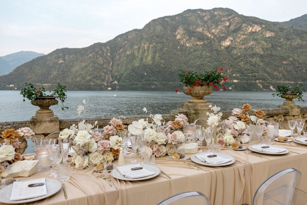 Villa Balbianello Lake Como wedding reception design