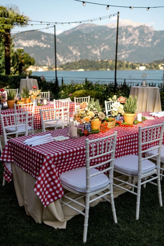 Wedding welcome party in Lake Como