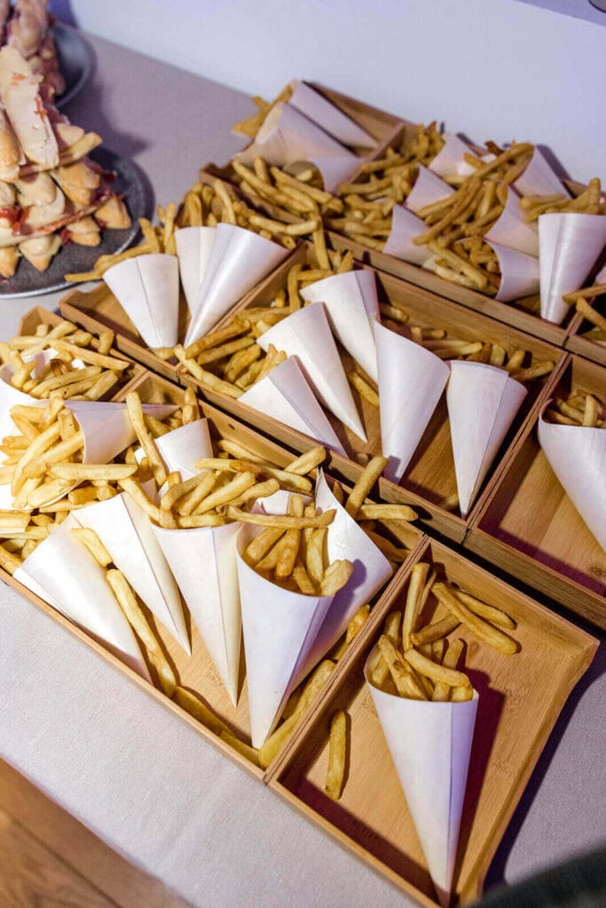 American comfort food for late night snacks at the Mallorca wedding's afterparty, photo by Lilly Red