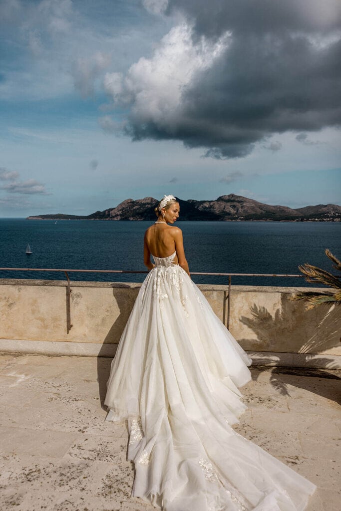 Bride in Mallorca photographed by Lilly Red